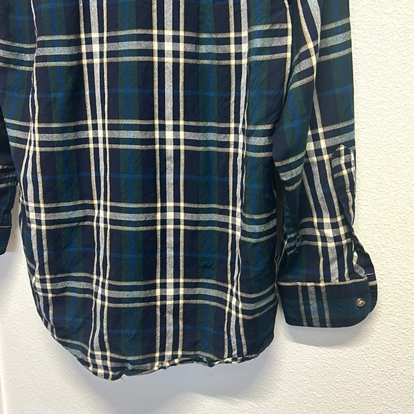 Pendleton Sir Men’s Medium Wool Button Down Long Sleeves Tartan Plaid Green - Picture 6 of 10